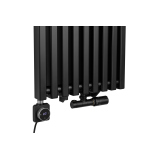 Grzejnik dekoracyjny hybrydowy Concert 1800x430 czarny SQUARE