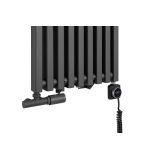 Grzejnik dekoracyjny hybrydowy Concert 1800x430 grafit SQUARE