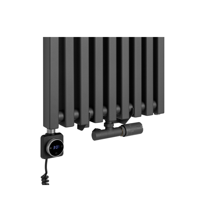 Grzejnik dekoracyjny hybrydowy Concert 1800x430 grafit SQUARE