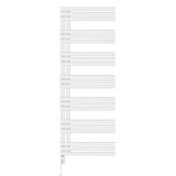 Grzejnik łazienkowy elektryczny Zodiak 1352x500 biały, grzałka z lewej strony