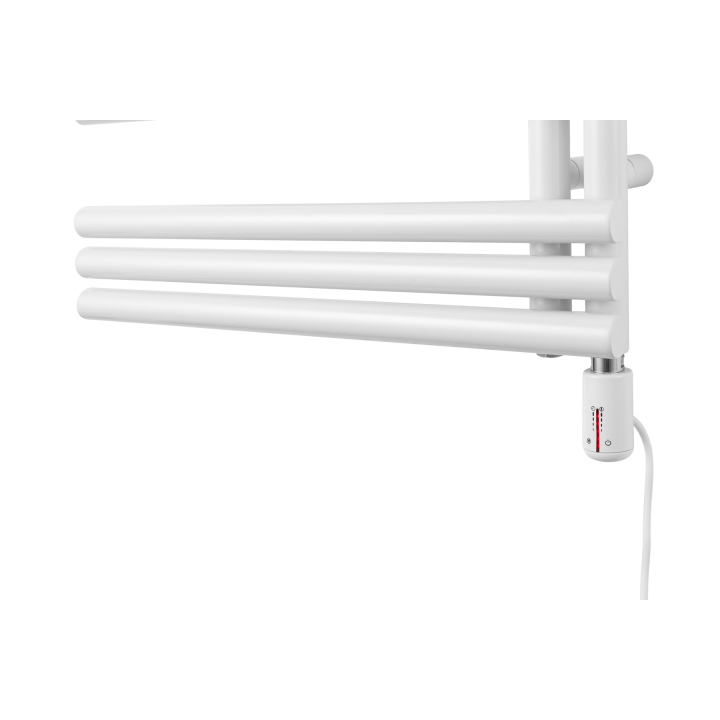 Grzejnik łazienkowy elektryczny Zodiak 1557x600 biały, grzałka z prawej strony