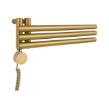 Grzejnik łazienkowy elektryczny Zodiak 1557x600 złoty, grzałka z lewej strony