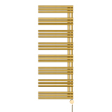 Grzejnik łazienkowy elektryczny Zodiak 1557x600 złoty, grzałka z prawej strony