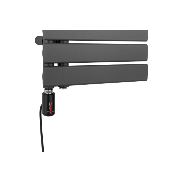 Grzejnik łazienkowy elektryczny UCA 700x400 grafit, grzałka z lewej strony