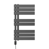 Grzejnik łazienkowy elektryczny UCA 700x400 grafit, grzałka z lewej strony