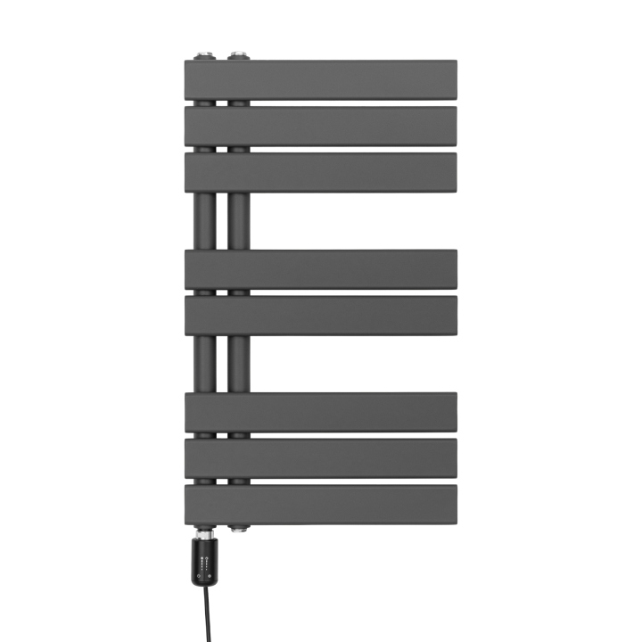 Grzejnik łazienkowy elektryczny UCA 700x400 grafit, grzałka z lewej strony