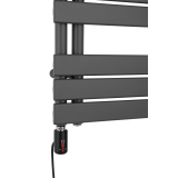 Grzejnik łazienkowy elektryczny UCA 700x400 grafit, grzałka z lewej strony