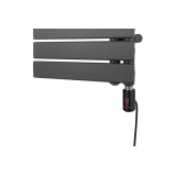 Grzejnik łazienkowy elektryczny UCA 700x400 grafit, grzałka z prawej strony