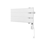Grzejnik łazienkowy elektryczny UCA 700x400 biały, grzałka z prawej strony