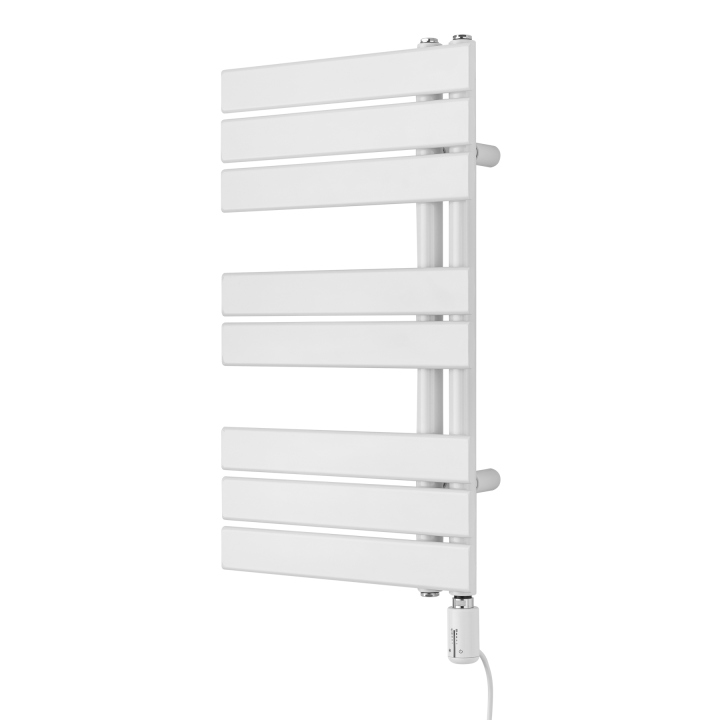 Grzejnik łazienkowy elektryczny UCA 700x400 biały, grzałka z prawej strony