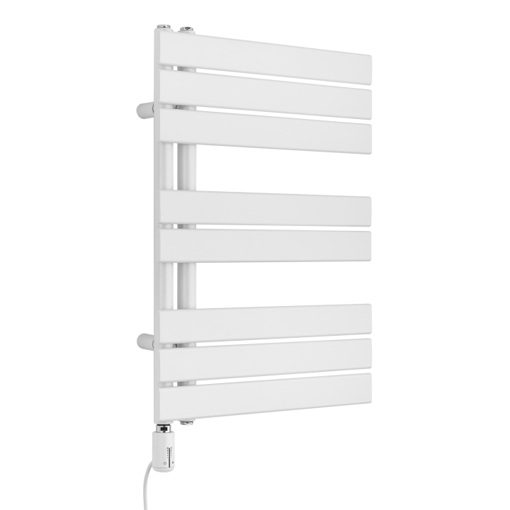 Grzejnik łazienkowy elektryczny UCA 700x500 biały, grzałka z lewej strony