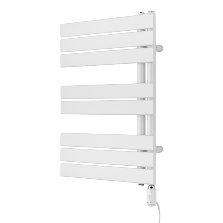 Grzejnik łazienkowy elektryczny UCA 700x500 biały, grzałka z prawej strony