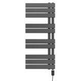 Grzejnik łazienkowy elektryczny UCA 911x400 grafit, grzałka z prawej strony