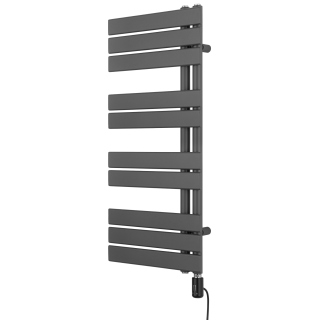 Grzejnik łazienkowy elektryczny UCA 911x400 grafit, grzałka z prawej strony