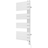 Grzejnik łazienkowy elektryczny UCA 911x400 biały, grzałka z prawej strony