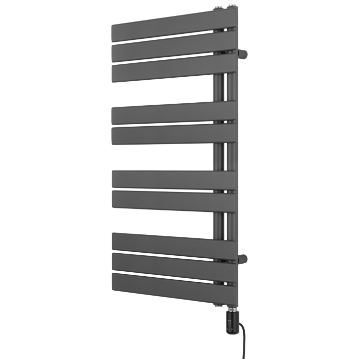 Grzejnik łazienkowy elektryczny UCA 911x500 grafit, grzałka z prawej strony