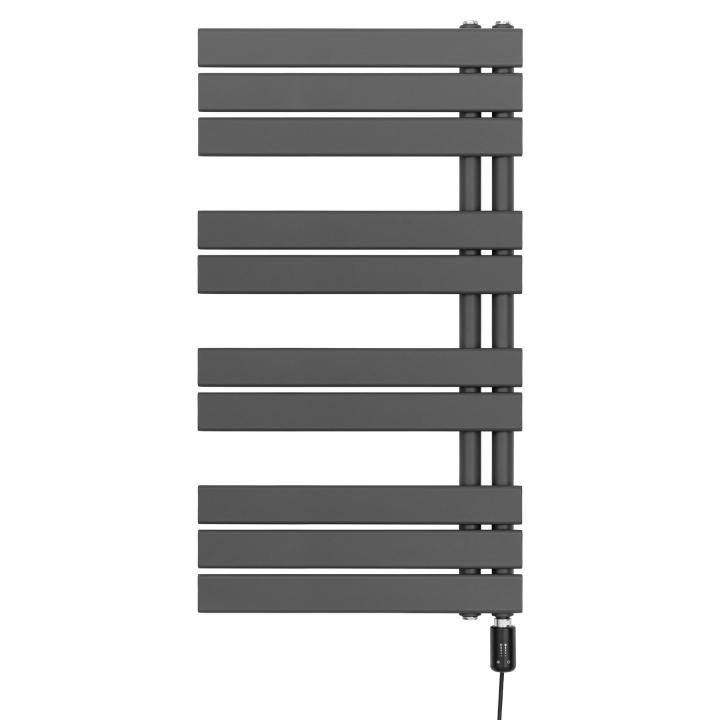 Grzejnik łazienkowy elektryczny UCA 911x500 grafit, grzałka z prawej strony