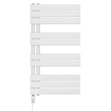 Grzejnik łazienkowy elektryczny UCA 911x500 biały, grzałka z lewej strony