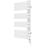 Grzejnik łazienkowy elektryczny UCA 911x500 biały, grzałka z prawej strony