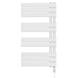 Grzejnik łazienkowy elektryczny UCA 911x500 biały, grzałka z prawej strony