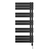 Grzejnik łazienkowy elektryczny UCA 1122x500 czarny, grzałka z prawej strony