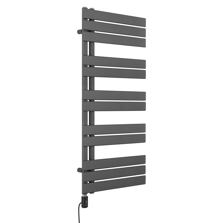 Grzejnik łazienkowy elektryczny UCA 1122x500 grafit, grzałka z lewej strony