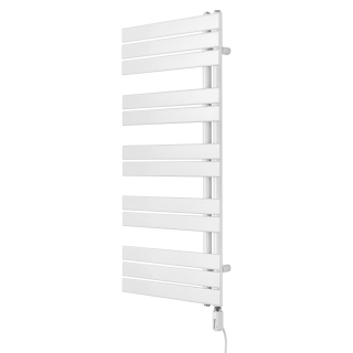 Grzejnik łazienkowy elektryczny UCA 1122x500 biały, grzałka z prawej strony