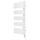 Grzejnik łazienkowy elektryczny UCA 1122x500 biały, grzałka z prawej strony