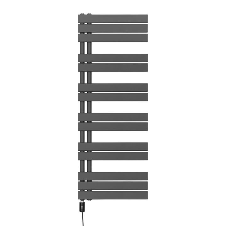 Grzejnik łazienkowy elektryczny UCA 1333x500 grafit, grzałka z lewej strony