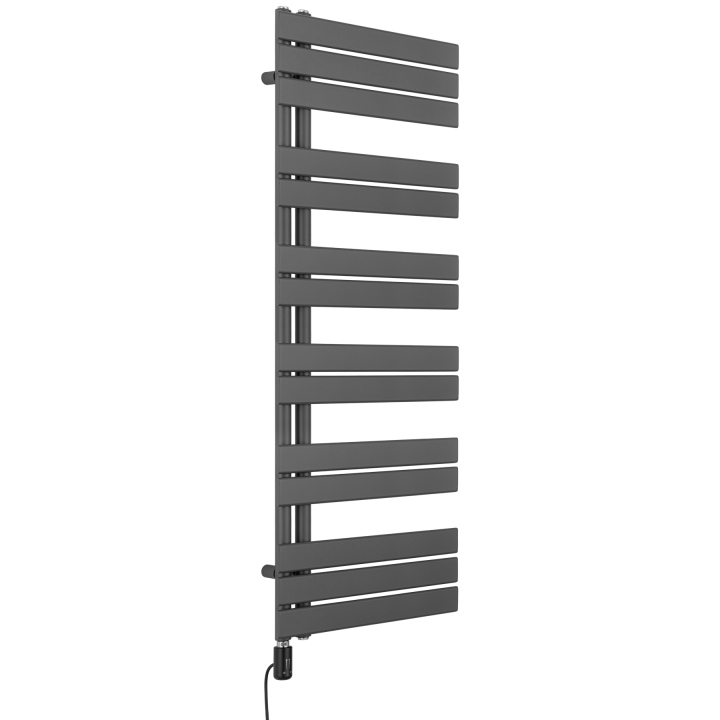 Grzejnik łazienkowy elektryczny UCA 1333x500 grafit, grzałka z lewej strony