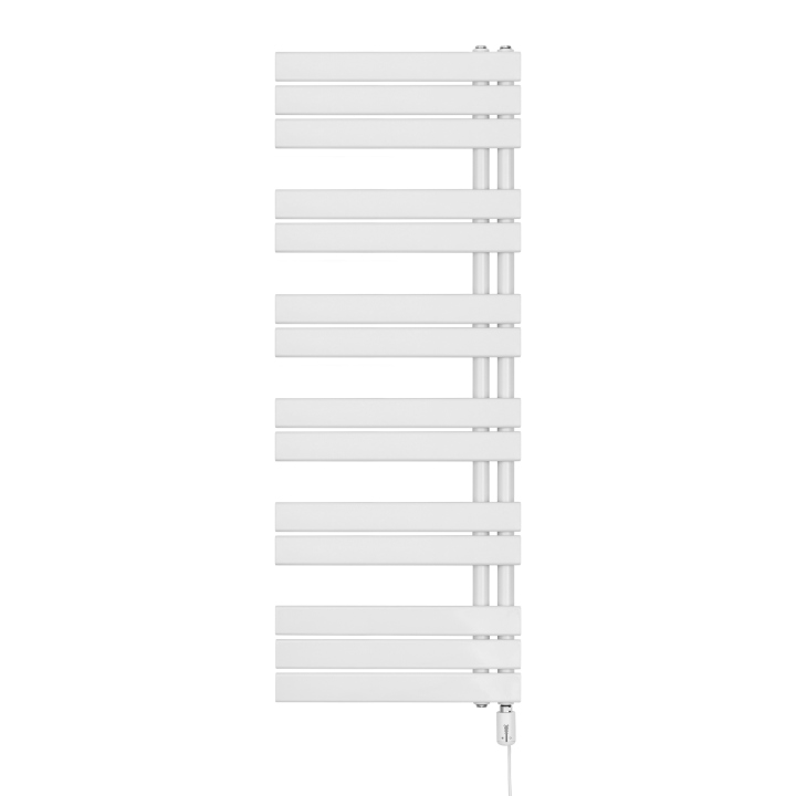 Grzejnik łazienkowy elektryczny UCA 1333x500 biały, grzałka z prawej strony