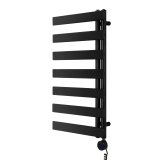Grzejnik łazienkowy elektryczny UCR 900x500 czarny, grzałka z prawej strony