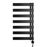 Grzejnik łazienkowy elektryczny UCR 900x500 czarny, grzałka z prawej strony