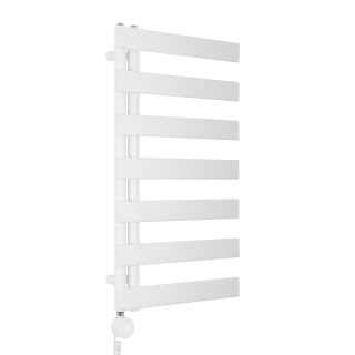 Grzejnik łazienkowy elektryczny UCR 900x500 biały, grzałka z lewej strony