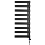 Grzejnik łazienkowy elektryczny UCR 1170x500 czarny, grzałka z prawej strony