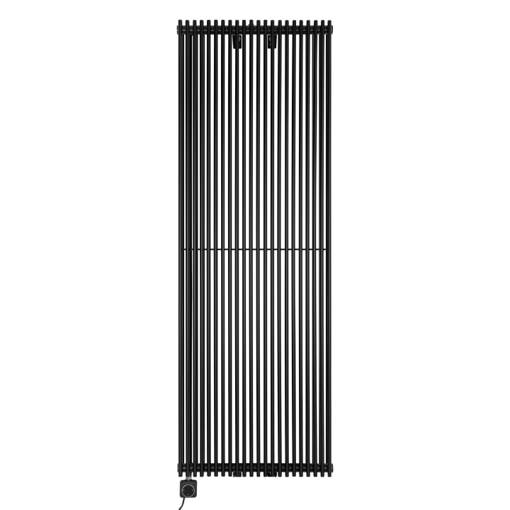 Grzejnik dekoracyjny elektryczny Edo ED2E 1800x620 czarny, grzałka z lewej strony
