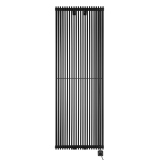 Grzejnik dekoracyjny elektryczny Edo ED2E 1800x620 czarny, grzałka z prawej strony