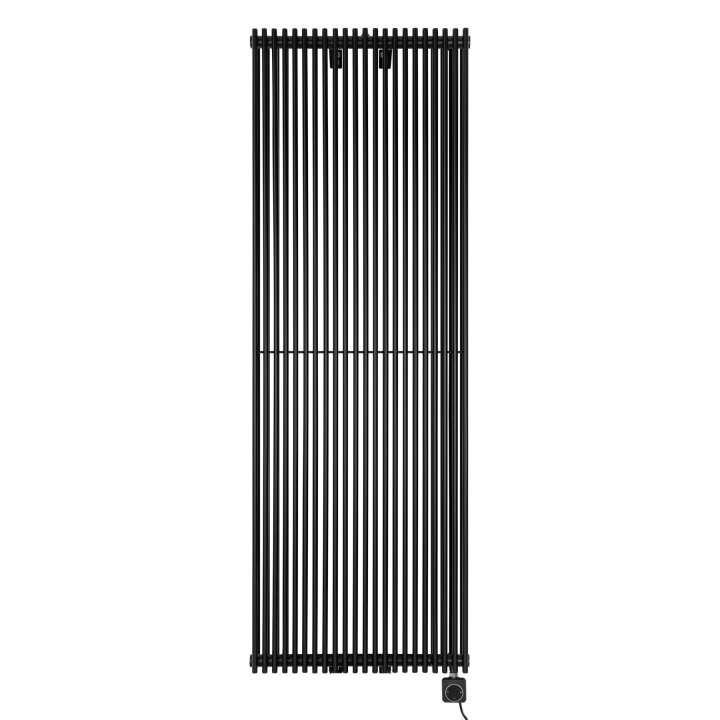 Grzejnik dekoracyjny elektryczny Edo ED2E 1800x620 czarny, grzałka z prawej strony