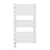 Grzejnik łazienkowy elektryczny UCS 700x400 biały, grzałka z lewej strony