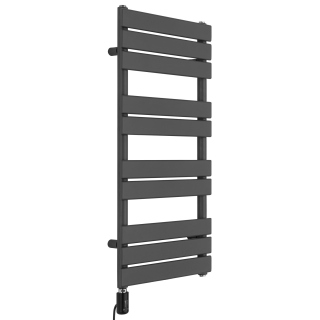 Grzejnik łazienkowy elektryczny UCS 911x400 grafit, grzałka z lewej strony