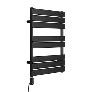 Grzejnik łazienkowy elektryczny UCS 700x500 czarny, grzałka z lewej strony