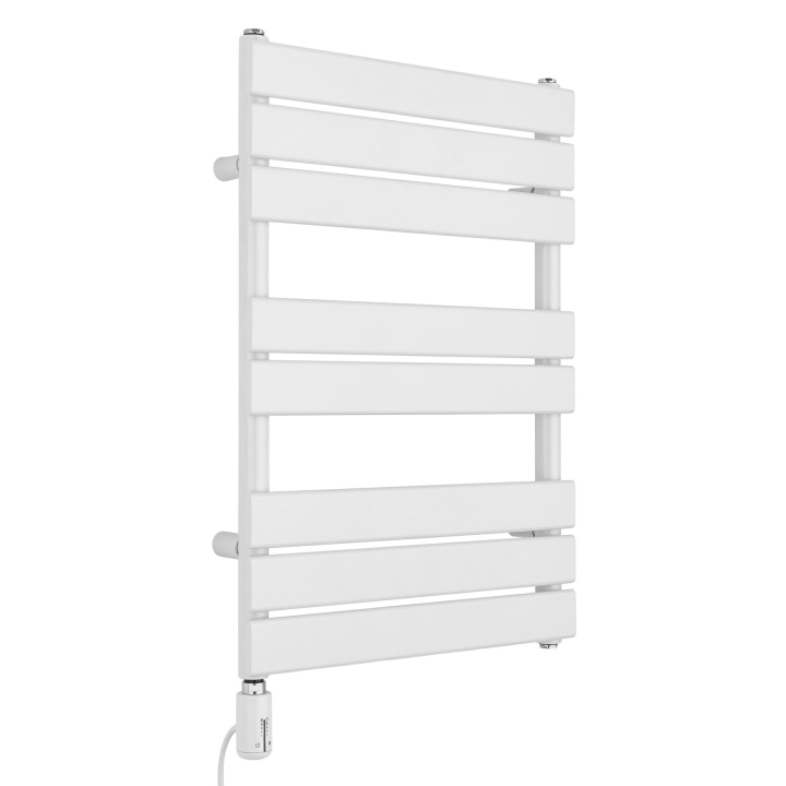 Grzejnik łazienkowy elektryczny UCS 700x500 biały, grzałka z lewej strony