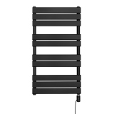 Grzejnik łazienkowy elektryczny UCS 911x500 czarny, grzałka z prawej strony