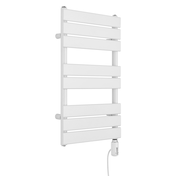 Grzejnik łazienkowy elektryczny UCS 700x400 biały, grzałka z prawej strony