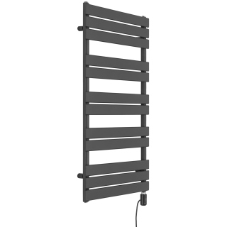 Grzejnik łazienkowy elektryczny UCS 1122x500 grafit, grzałka z prawej strony