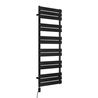 Grzejnik łazienkowy elektryczny UCS 1333x500 czarny, grzałka z lewej strony