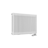 Grzejnik żeberkowy poziomy retro Column Line CL3E-575x920-D50L/P biały