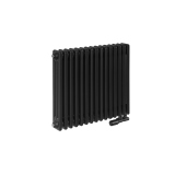 Grzejnik żeberkowy poziomy retro Column Line CL3E-575x695-D50L/P czarny