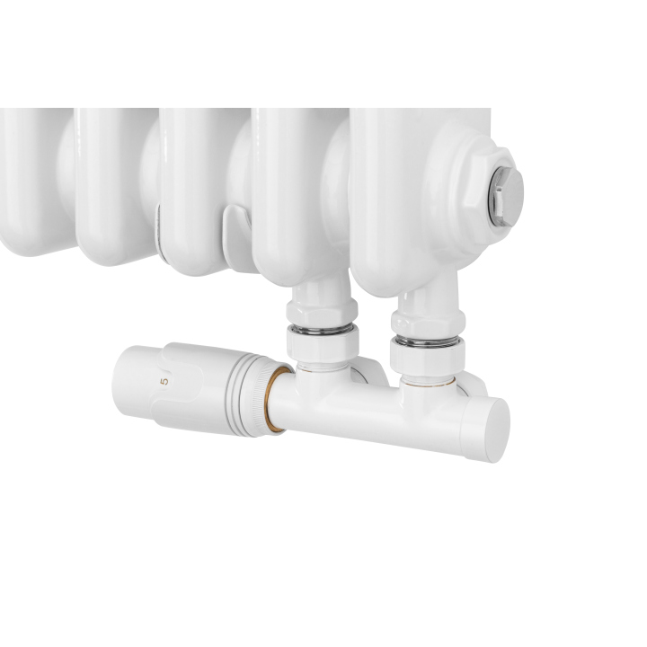 Grzejnik żeberkowy poziomy retro Column Line CL3E-575x695-D50L/P biały