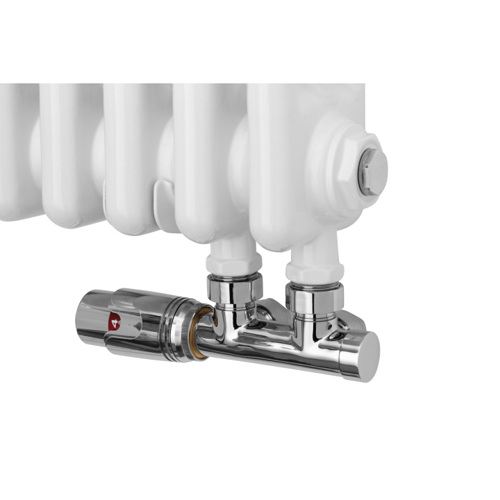 Grzejnik żeberkowy poziomy retro Column Line CL3E-575x695-D50L/P biały